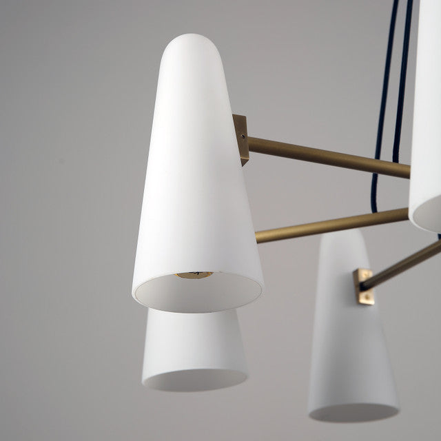 Modern Style Round Cone Glass Chandelier for Bedroom/Living Room/Dining Room-MEET LIGHTING