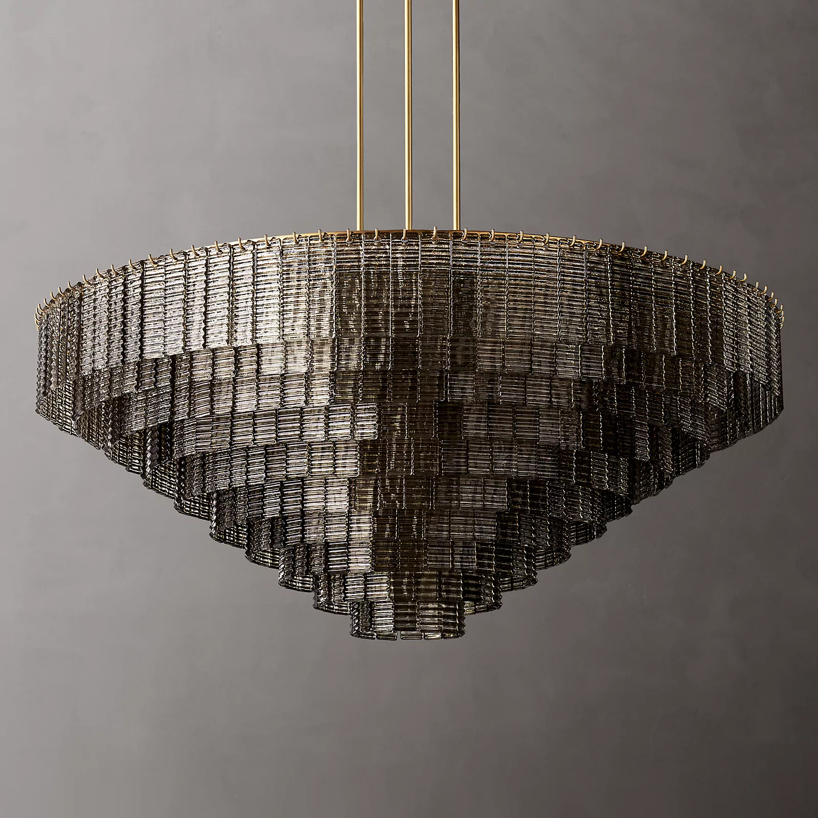 Siren Glass Round Chandelier 65"
