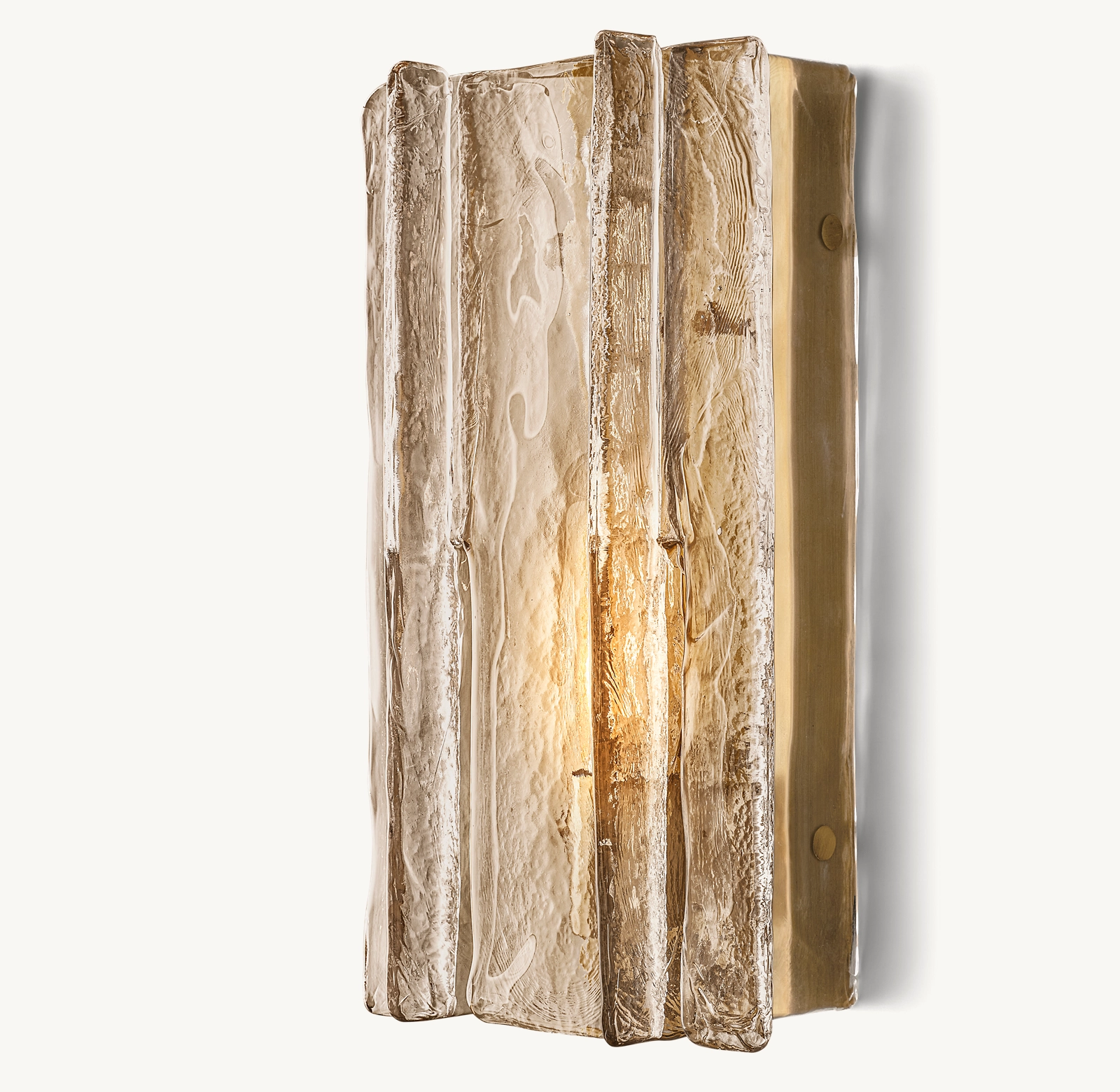 Lattice Smoke Glass Sconce 15"