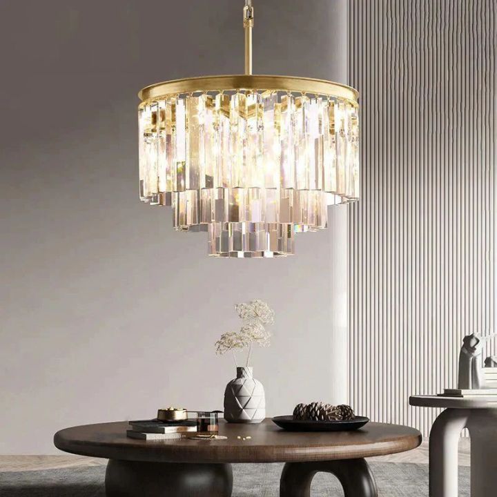 1920s Odeon Crystal Art Deco Round Chandelier 20"