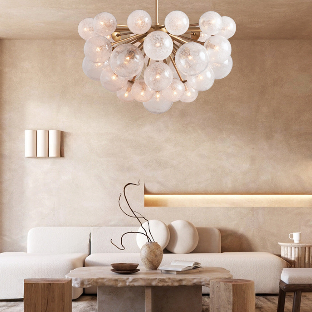 Mandoza Round Glass Globe Chandelier-MEET LIGHTING