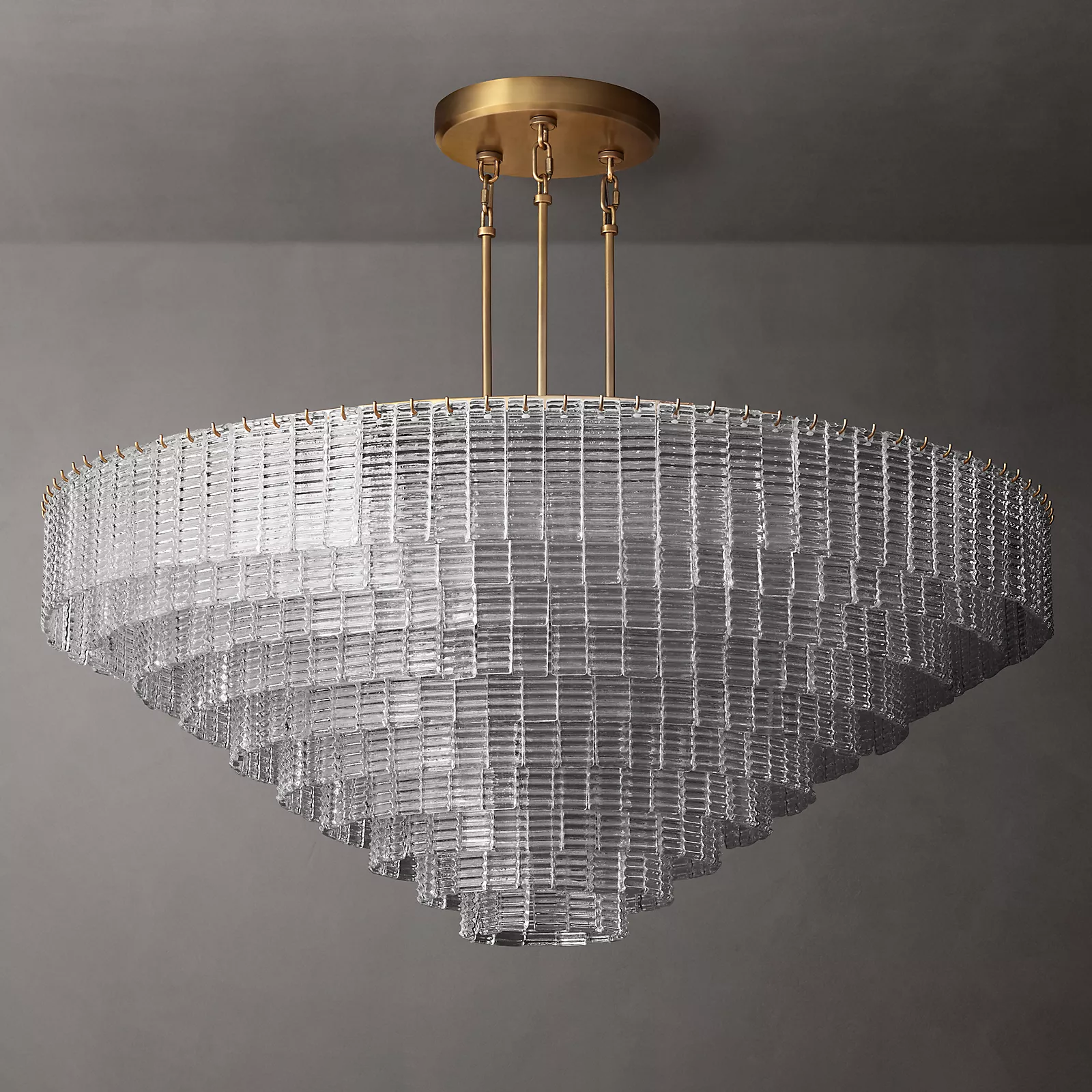 Siren Glass Round Chandelier 65"