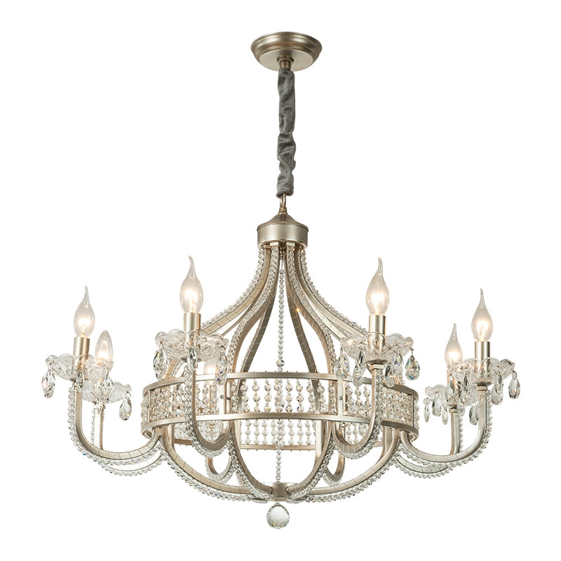 Light Luxury Nordic Vintage Candle Iron Lantern Chandelier for Living / Dining Room / Bedroom-MEET LIGHTING