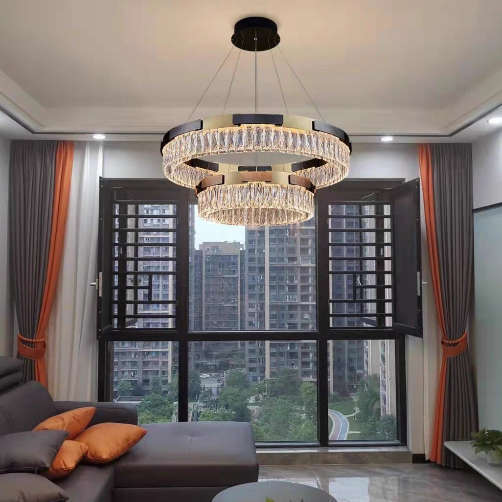 New Designer Recommended Modern Light Luxury Round/Oval Crystal Chandelier for Living Room/Dining Room-MEET LIGHTING