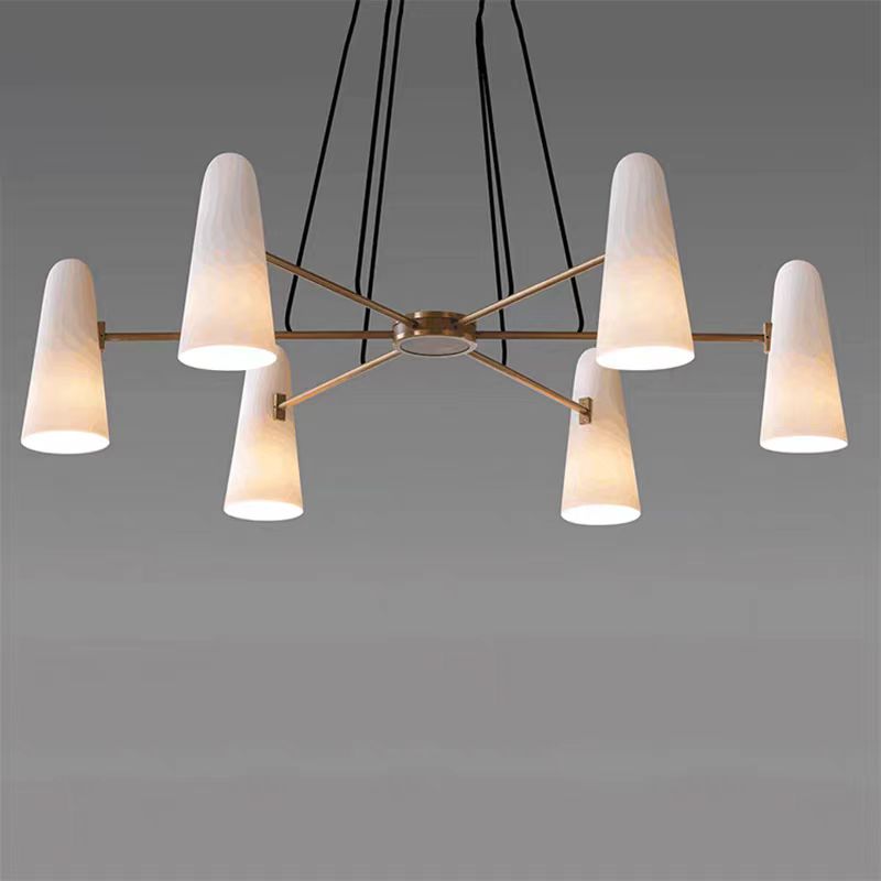 Modern Style Round Cone Glass Chandelier for Bedroom/Living Room/Dining Room-MEET LIGHTING