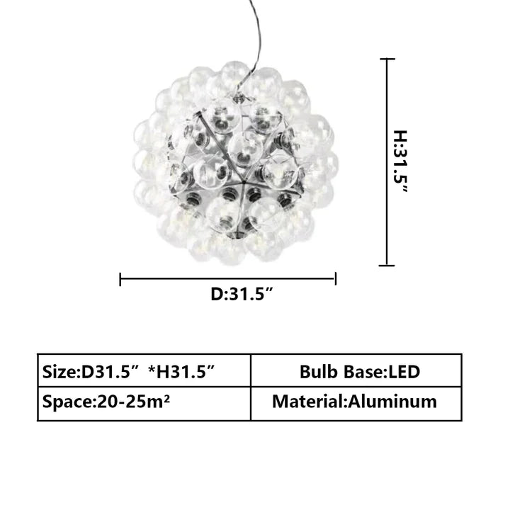 Italian Designer Creative Glass Ball Chandelier Scandinavian Dandelion Hallway/Entryway/Staircase Light Fixture-MEET LIGHTING