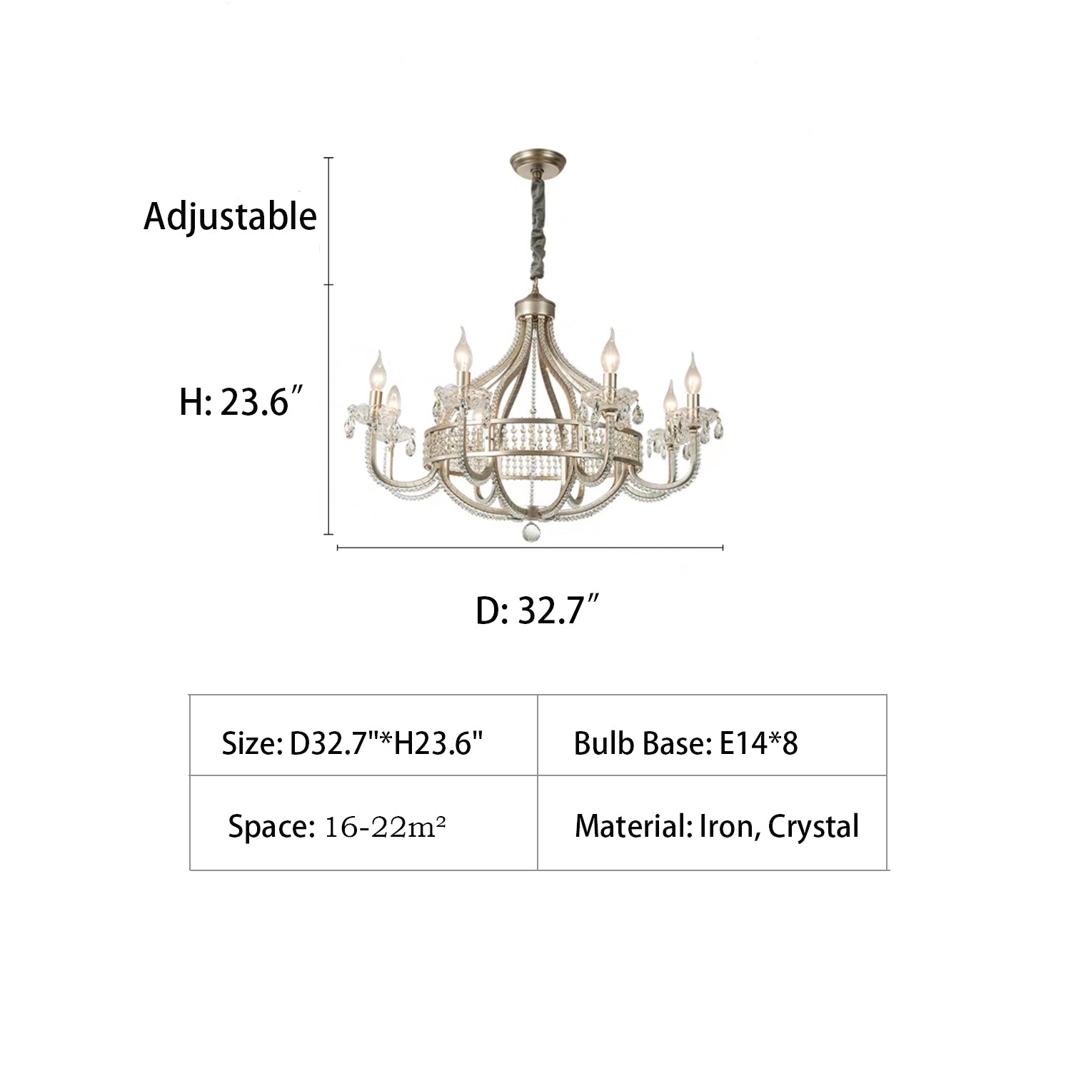 Light Luxury Nordic Vintage Candle Iron Lantern Chandelier for Living / Dining Room / Bedroom-MEET LIGHTING