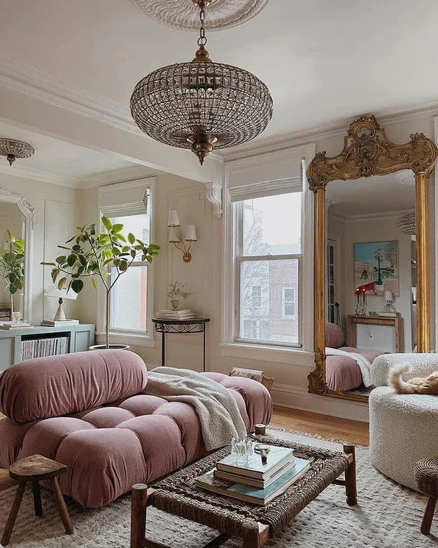 French Empire Vintage Bead Ellipsoid Crystal Chandelier for Living Room/Bedroom-MEET LIGHTING