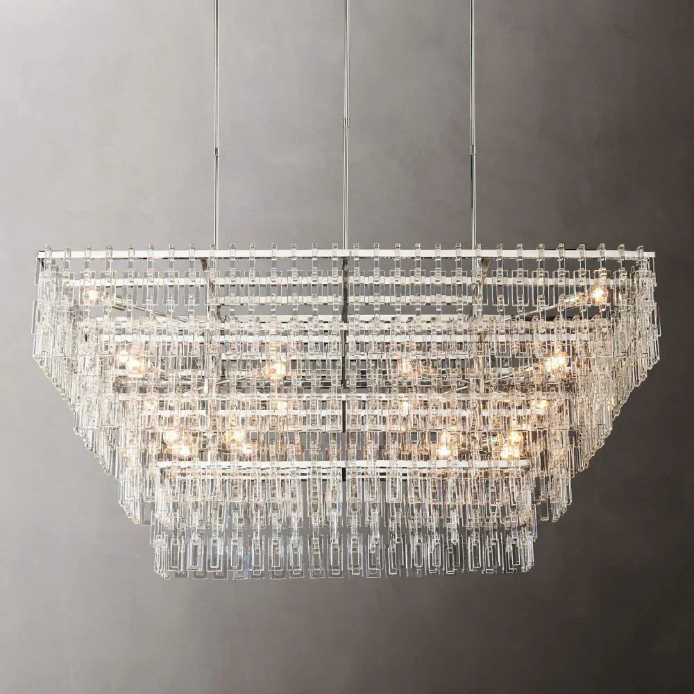 Mariogold 4-Tier Rectangular Chandelier 72"