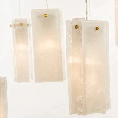 Art Design 1/25/60/84-Light Colorful Rectangle Cluster Glass Tile Pendant/Chandelier-MEET LIGHTING