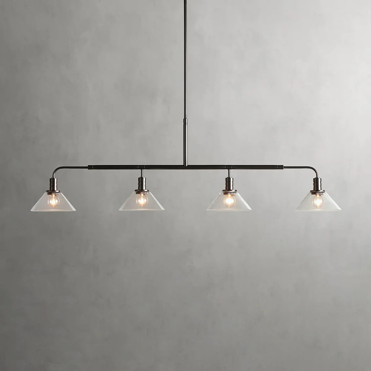 Art Glass Therona Linear Chandelier-MEET LIGHTING
