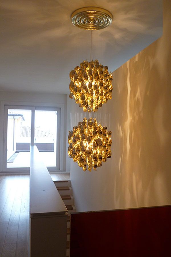 Modern Spiral Wave Chandelier in Silver/Gold-MEET LIGHTING