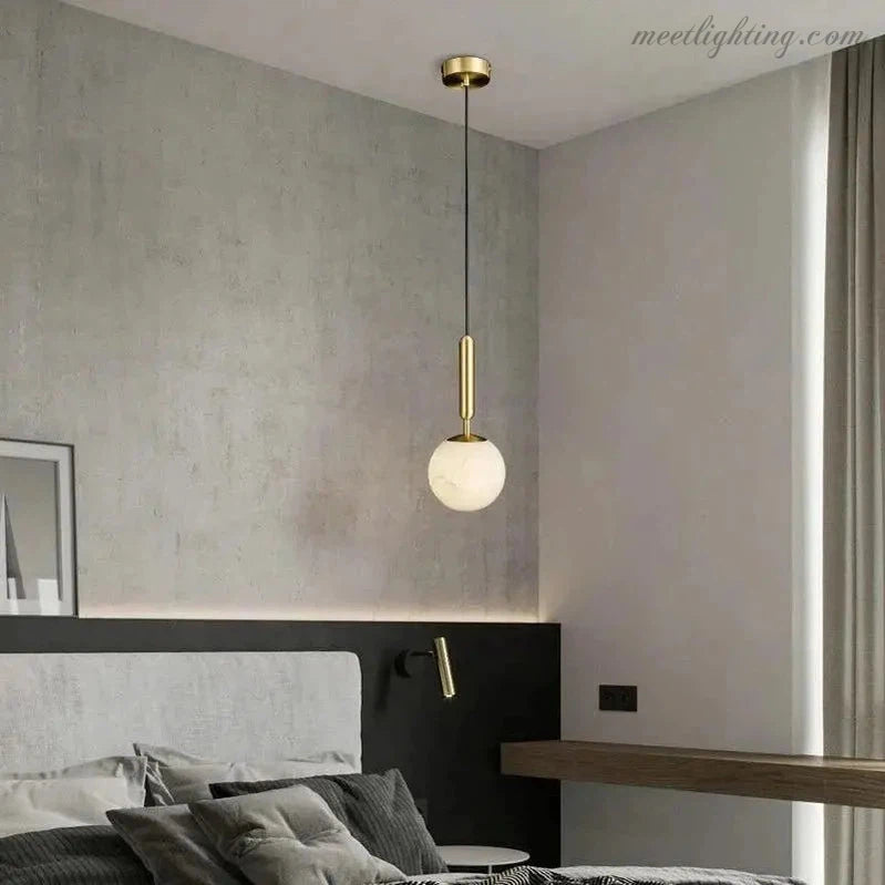 Alabaster Global Rod Cord Pendant Lighting-Meet Lighting