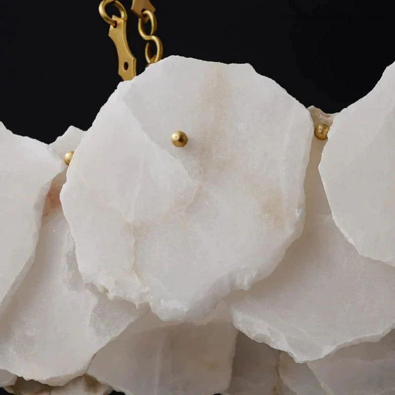 Alabaster Linear Chandelier (Chain)-MEET LIGHTING