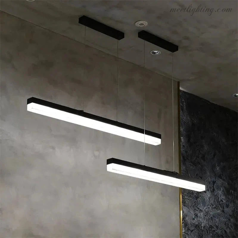 Alabaster Linear Kitchen Island Chandelier-MEET LIGHTING