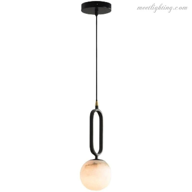 Alabaster Oval Ring Pendant-Meet Lighting