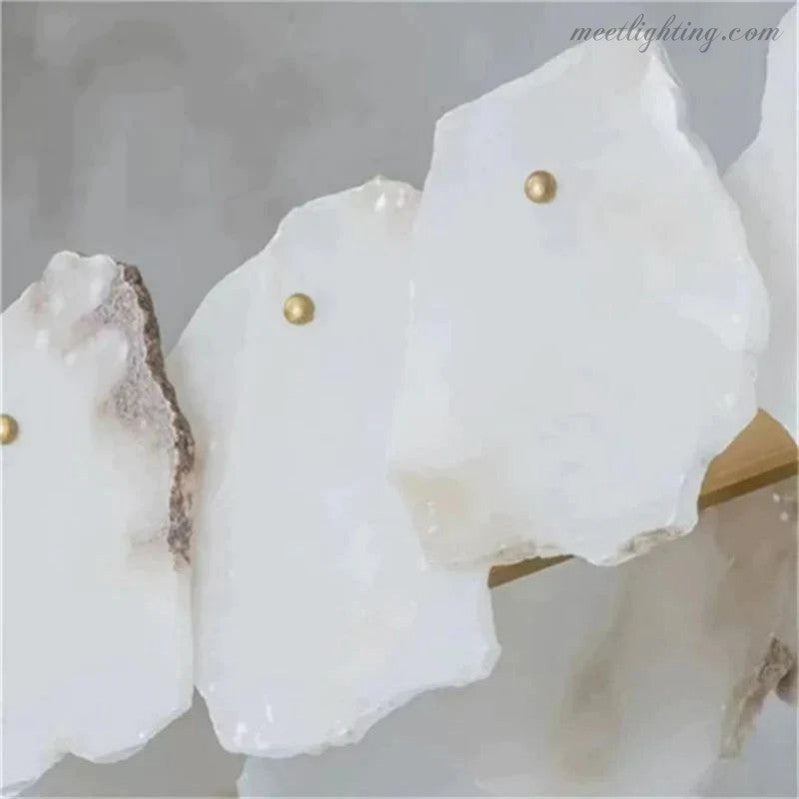 Alabaster Round Chandelier-MEET LIGHTING