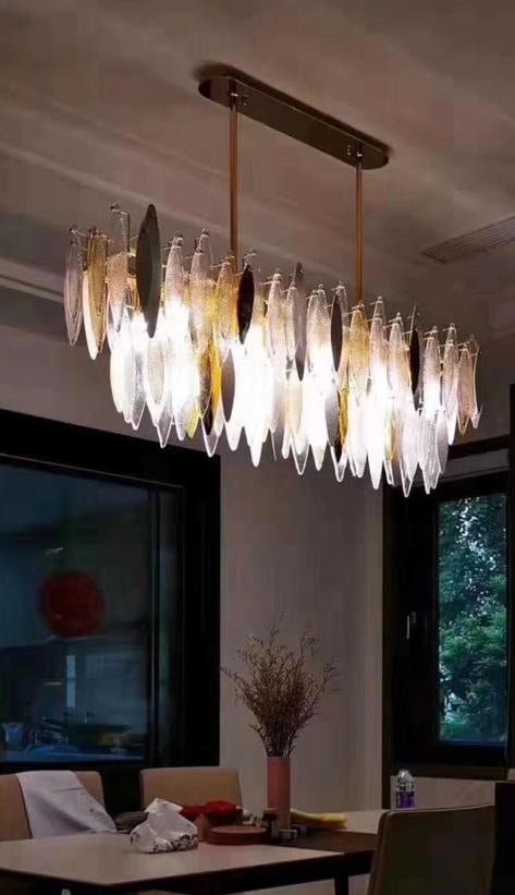 Alba 2-Tier Linear Chandelier-MEET LIGHTING