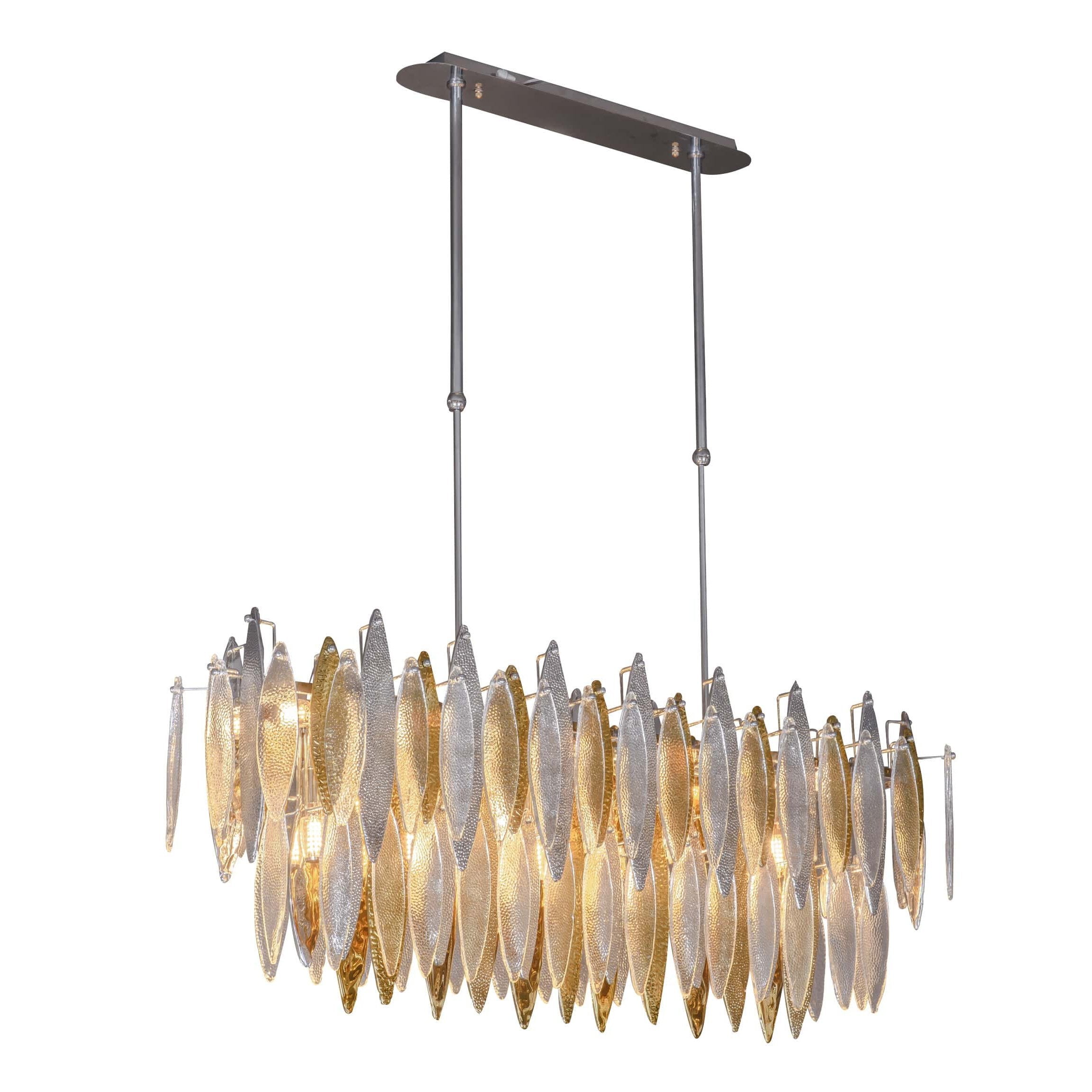 Alba 2-Tier Linear Chandelier-MEET LIGHTING