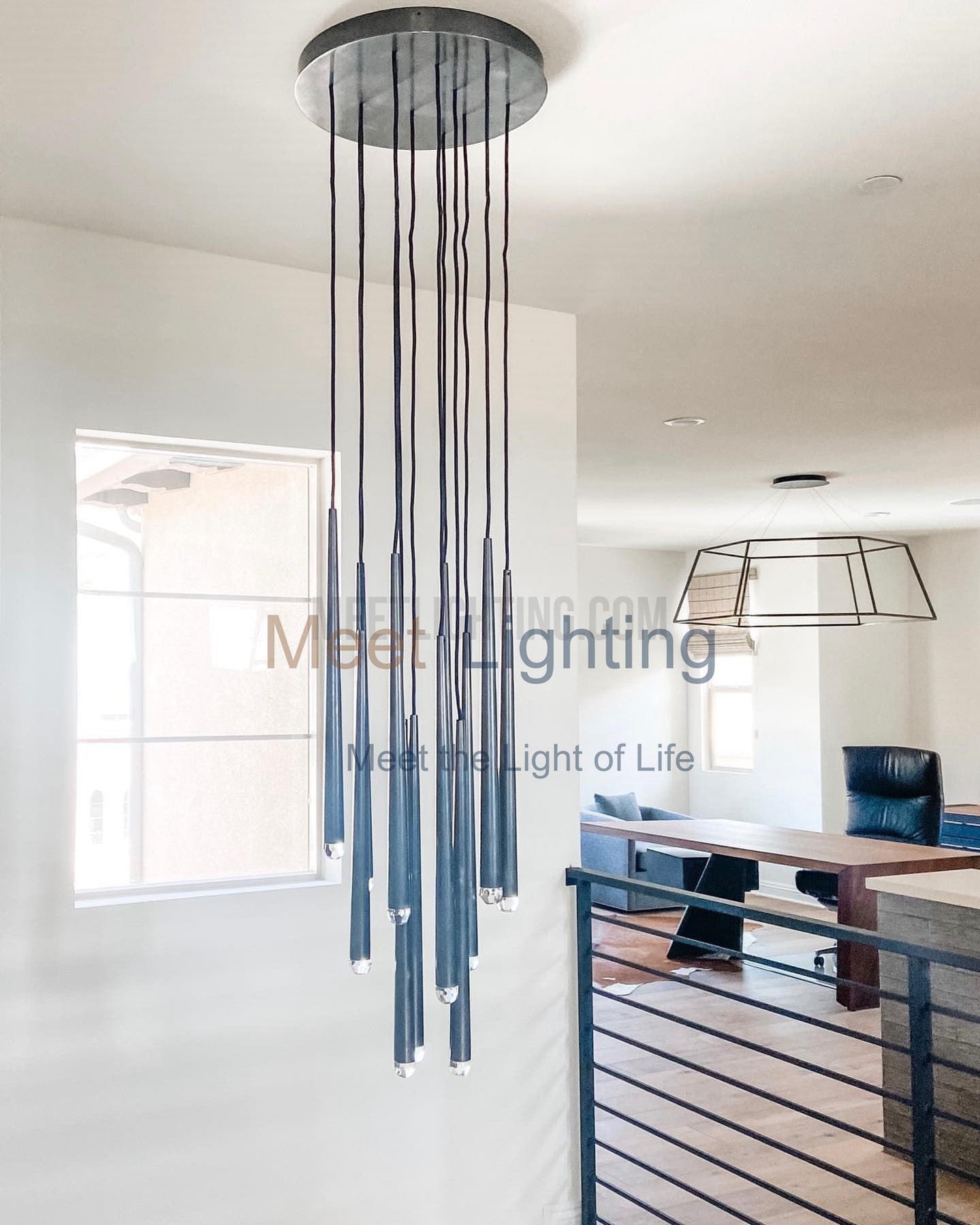 Aquitance Round Chandelier 48"-MEET LIGHTING