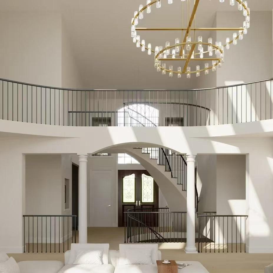 Arcachon Crystal 2-Tier Round Chandelier 54“ Customization-MEET LIGHTING