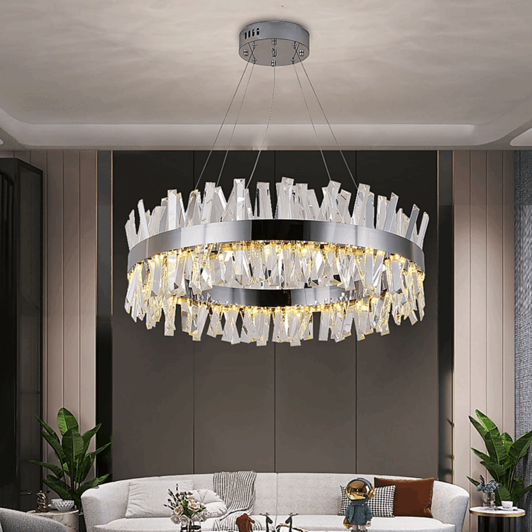 Arsen Crystal Round Chandelier-MEET LIGHTING