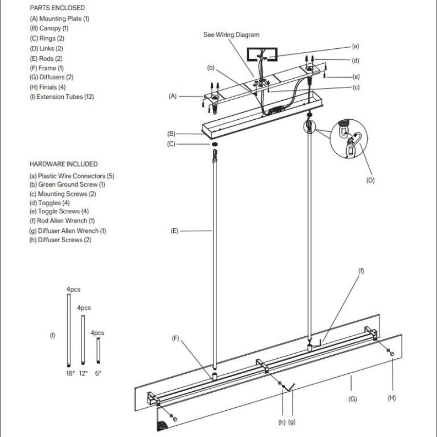 Vouvray Linear Chandelier 72"-MEET LIGHTING