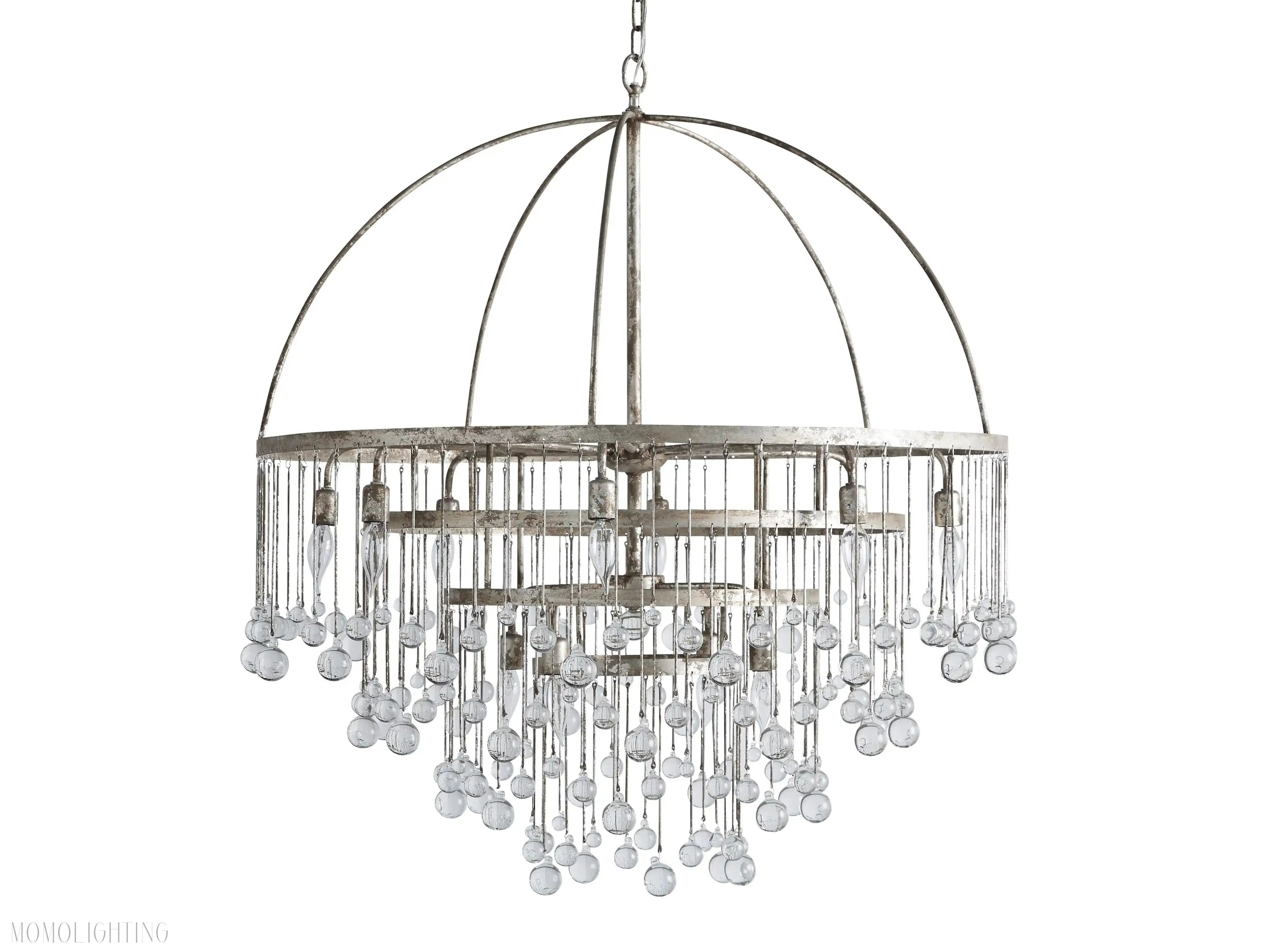 Aubrey Modern Crystal Ball 4 Tier Chandelier-Momo Lighting