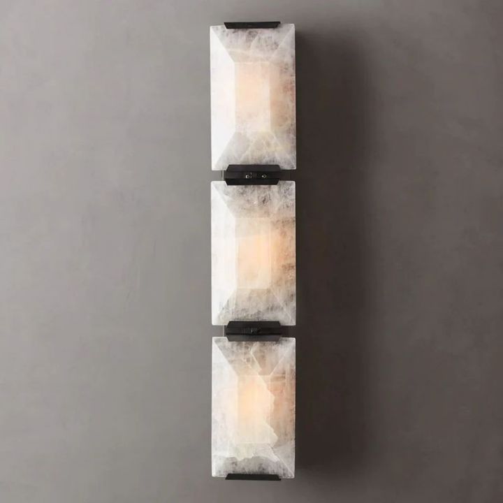 Harlow Calcite Triple Sconce