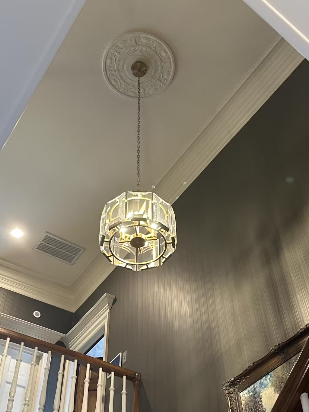 Harlow Crystal Round Chandelier 19"