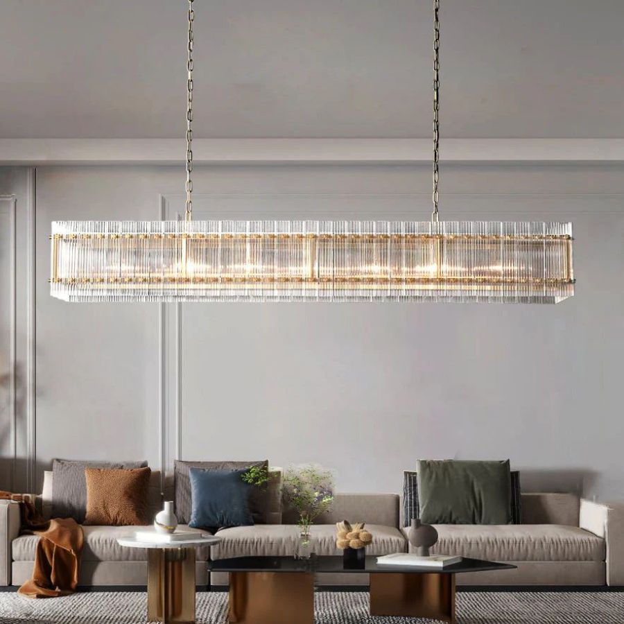 San Marco Rectangle Chandelier 54" 72"-MEET LIGHTING