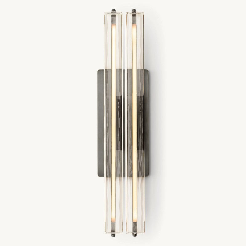 Audon Sculpt Crystal Double Wall Sconce