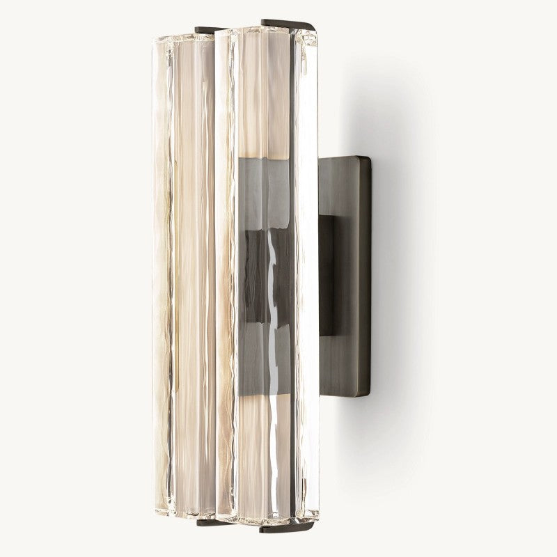 Audon Sculpt Crystal Double Wall Sconce