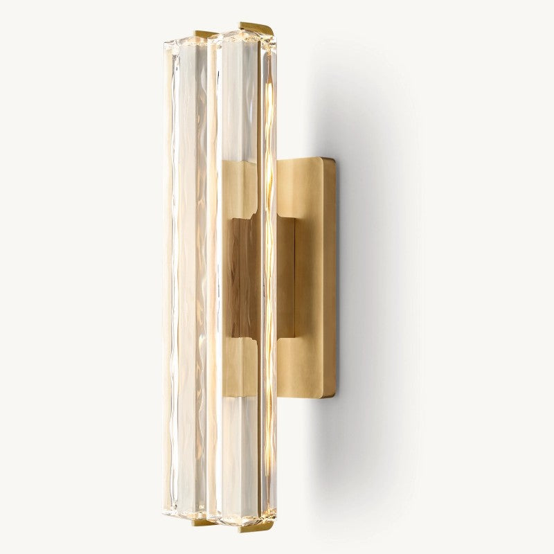 Audon Sculpt Crystal Double Wall Sconce