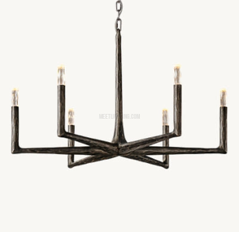 Thaddeus Forged Round Chandelier 36" 48” 60” 72”-MEET LIGHTING