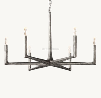 Thaddeus Forged Round Chandelier 36" 48” 60” 72”-MEET LIGHTING