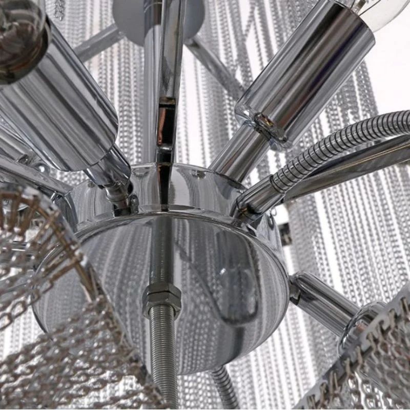 Baucis Aluminum Chain Tassel Chandelier-MEET LIGHTING