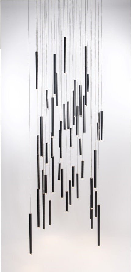 Bellini Round Metal Tubular Pendant Light Chandelier-MEET LIGHTING