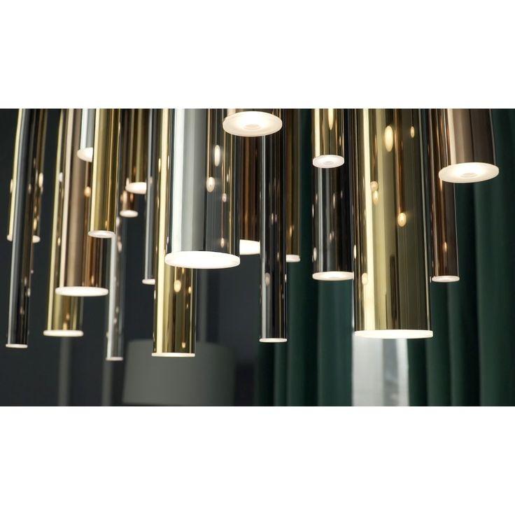 Bellini Square Tri-Tone Tubular Pendant Light Chandelier-MEET LIGHTING