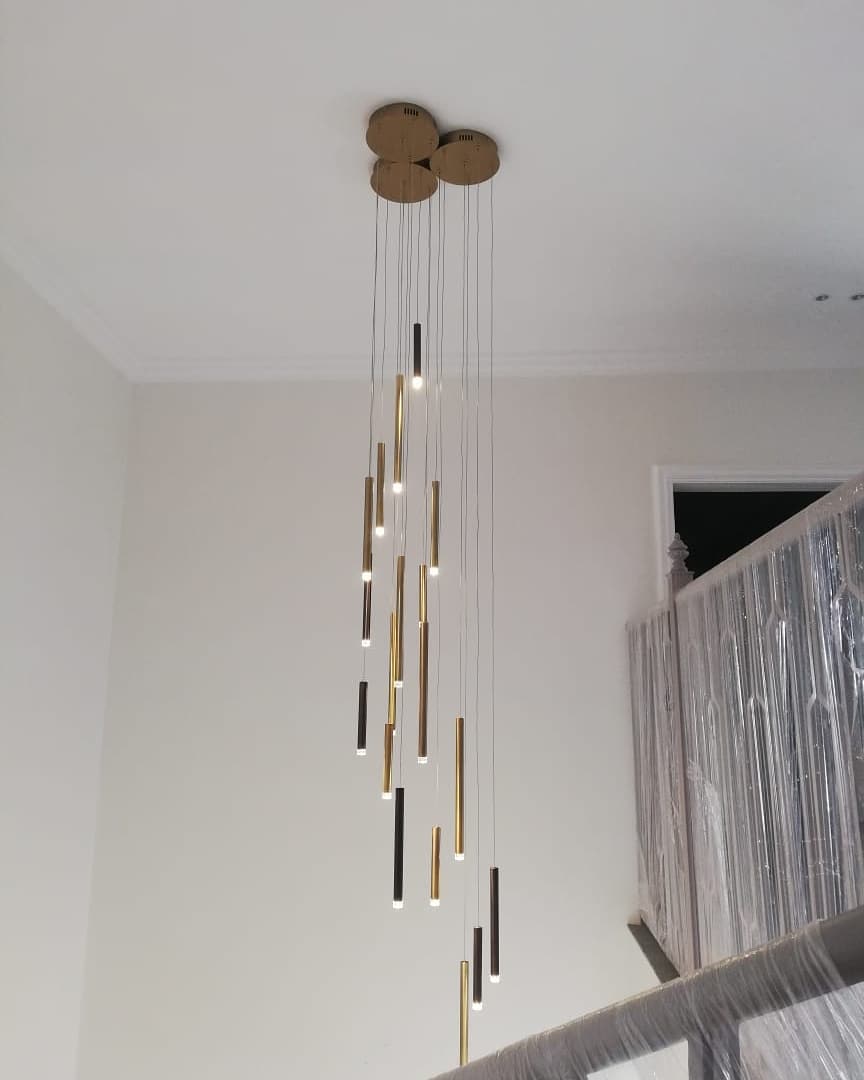 Bellini Square Tubular Pendant Light Chandelier-MEET LIGHTING