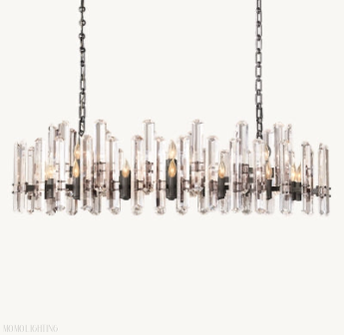 Bonnington Rectangular chandelier 54” 72"-Momo Lighting