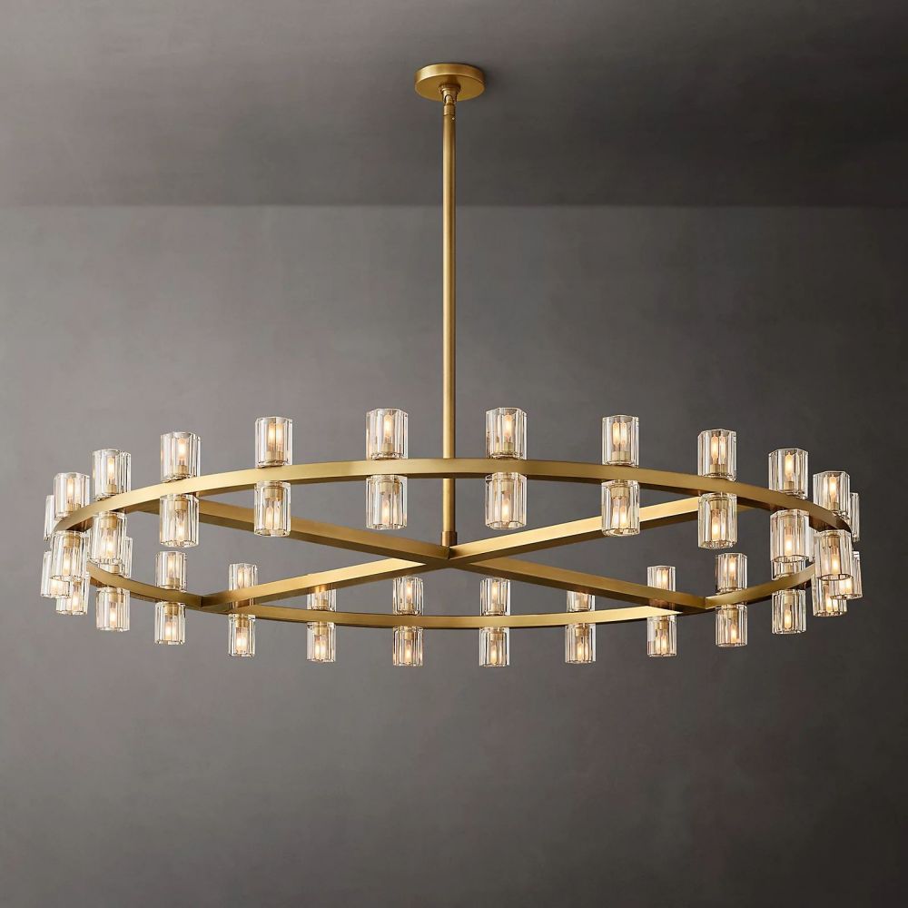 Arcachon Round Crystal Chandelier For Living Room Dining Room-MEET LIGHTING