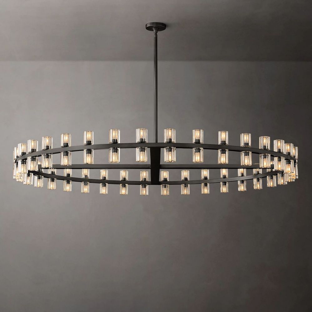 Arcachon Round Crystal Chandelier For Living Room Dining Room-MEET LIGHTING