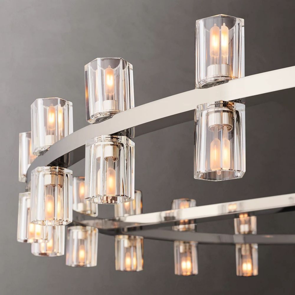 Arcachon Round Crystal Chandelier For Living Room Dining Room-MEET LIGHTING