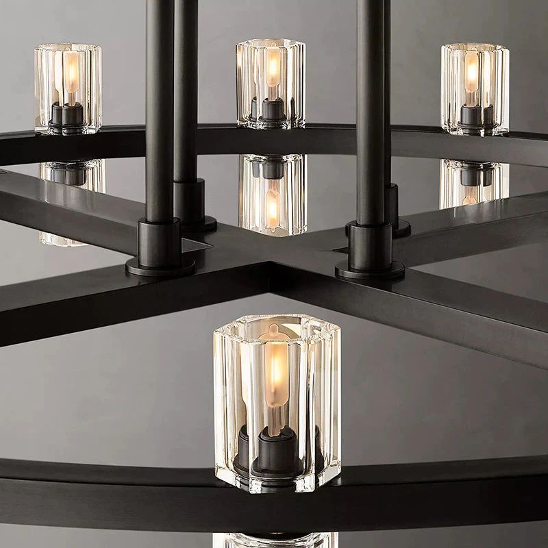 Arcachon Round Crystal Chandelier For Living Room Dining Room-MEET LIGHTING