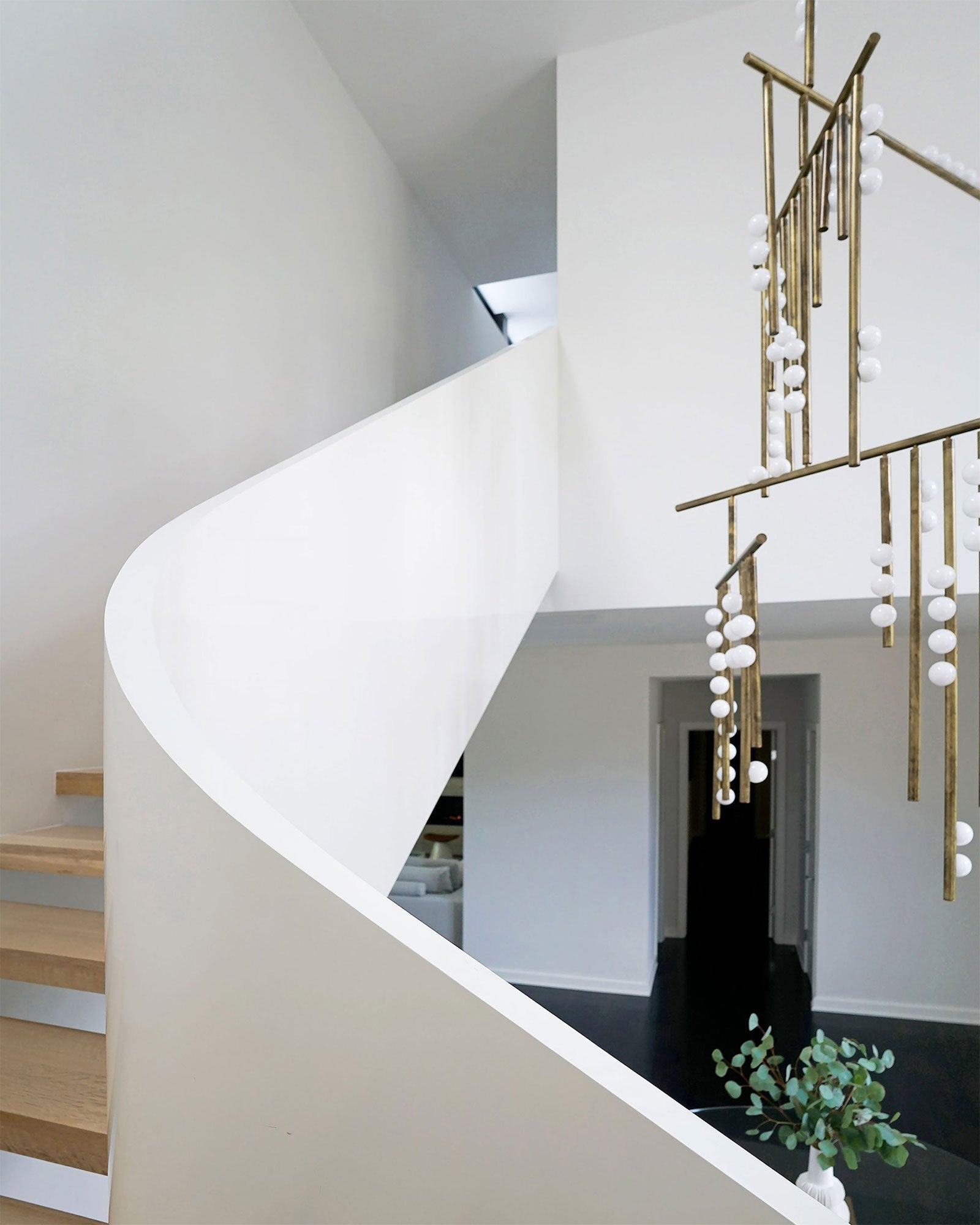 Brass Glass Drop Chandelier-MEET LIGHTING