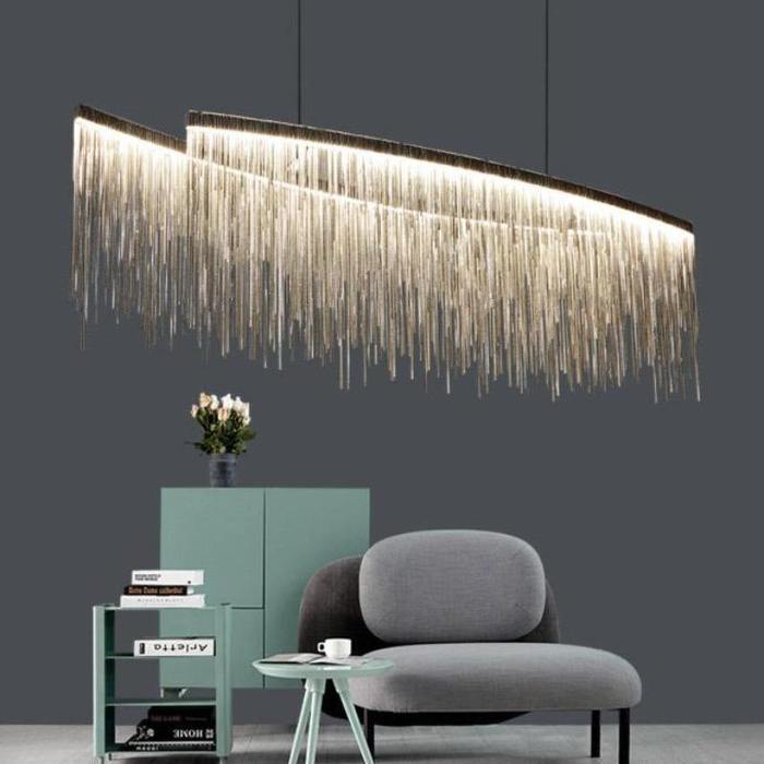 Bunny Aluminum Chain Tassel Chandelier-MEET LIGHTING