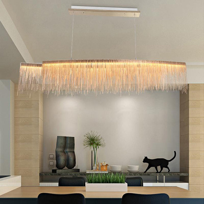 Bunny Aluminum Chain Tassel Chandelier-MEET LIGHTING