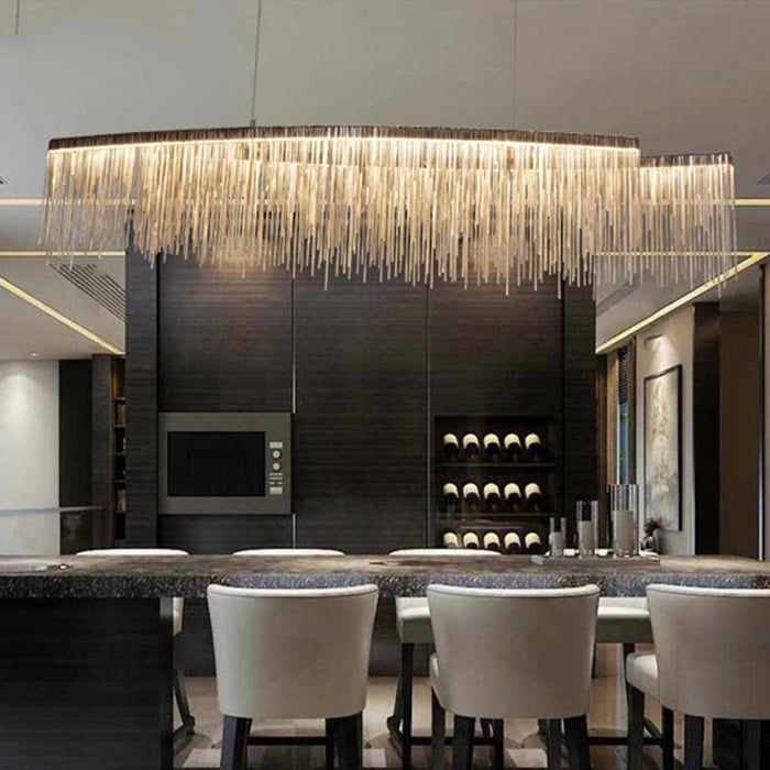 Bunny Aluminum Chain Tassel Chandelier-MEET LIGHTING