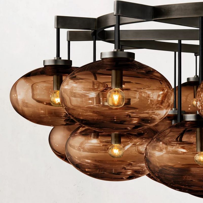Cabrette Round Chandelier 60"-MEET LIGHTING